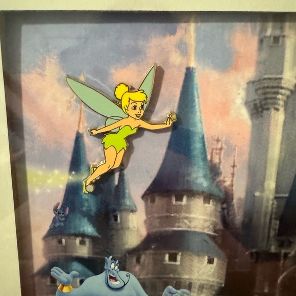 Disney Parks Castle with Characters Pin Set Picture Print Art Framed & Matted - Picture 4 of 7